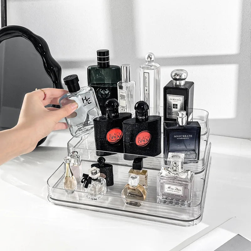 Desktop Perfume Shelf Bathroom Makeup Organizer Perfume Aromatherapy Organizer Skin Care Product Storage Rack Organizer