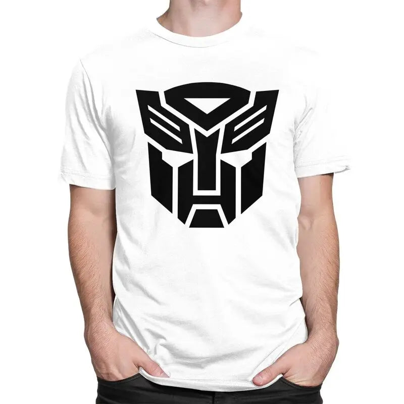 Custom Transformer Autobot T Shirt for Men Cotton Tees Tshirts Short Sleeved Urban T-shirt Clothes
