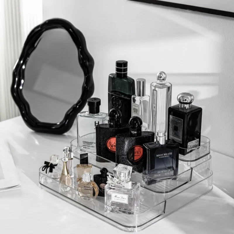 Desktop Perfume Shelf Bathroom Makeup Organizer Perfume Aromatherapy Organizer Skin Care Product Storage Rack Organizer
