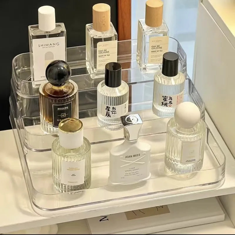 Desktop Perfume Shelf Bathroom Makeup Organizer Perfume Aromatherapy Organizer Skin Care Product Storage Rack Organizer