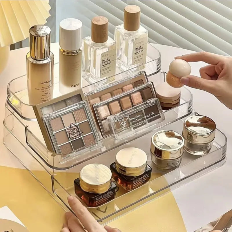 Desktop Perfume Shelf Bathroom Makeup Organizer Perfume Aromatherapy Organizer Skin Care Product Storage Rack Organizer
