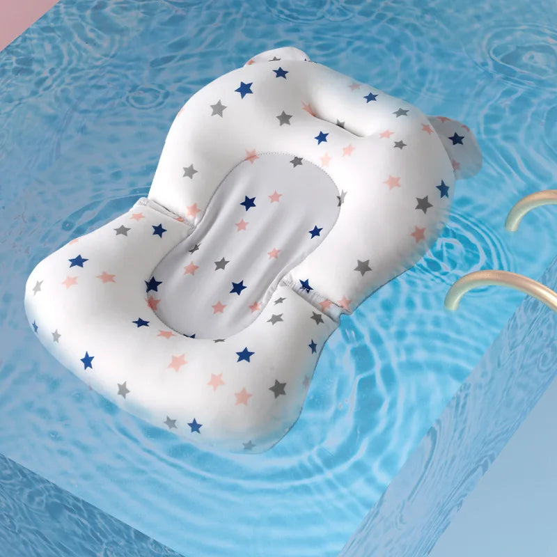 Baby bathtub seat support pad, baby anti slip soft and comfortable body pad, foldable baby bathtub pad chair, newborn bath pad