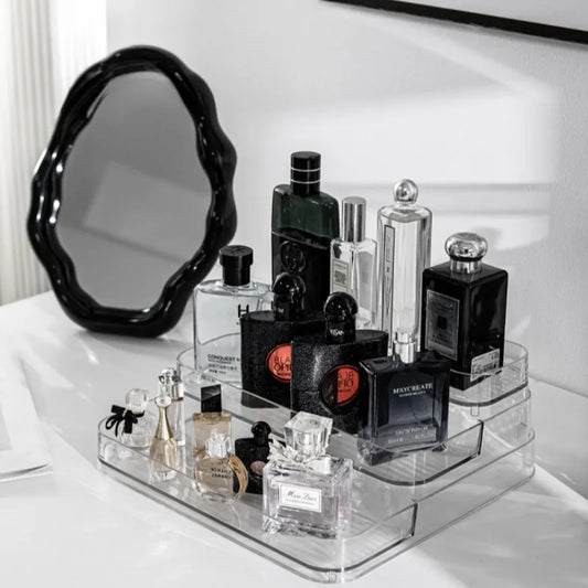 Desktop Perfume Shelf Bathroom Makeup Organizer Perfume Aromatherapy Organizer Skin Care Product Storage Rack Organizer